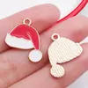Mezcla 30 Colgantes de Caricatura de Papá Noel Goteando, Muñeco de Nieve, Campana, Alce para Pulsera DIY, Llavero, Accesorios