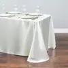 Fornecido Diretamente pelo Fabricante, Toalha de Mesa Retangular de Cor Sólida Brilhante Acetinada de Alta Qualidade para Banquetes de Hotel e Eventos de Casamento