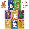 8 Desenhos animados de Natal montados decorativos livro de mão celular concha caderno adesivos educacionais infantis atacado