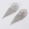 Pendientes de strass personalizados estilo coreano flash Diamante elegante venta al por mayor de fábrica E252
