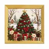 Kit de Pintura con Aguja Perforada en Tela Navideña 3D (Árbol de Navidad de Cuerda Regalo) Festival Navideño Creativo 3D Hecho a Mano