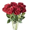 Ramo individual de rosa de princesa artificial para decoración de escena de boda, material para manualidades, flor artificial para arreglo decorativo