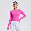 Top esportivo de outono feminino slim fit emagrecimento elástico profissional corrida yoga terno pilates roupas fitness de alta qualidade