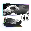 Alfombrilla de ratón luminosa RGB para Gaming E-Sports Pad para teclado Transfronterizo Estilo nacional Engrosada Pad para escritorio de oficina LED Colorida Tamaño Grande
