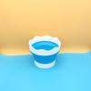 Porta-caneta de silicone dobrável mini Amazon transfronteiriço 6 cores para crianças, lavador de pincéis, balde para guache, aquarela, acrílico, portátil