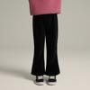 Pantalones Acampanados para Niña 2024 Otoño e Invierno Nuevos Pantalones Casuales para Niño Forrados de Polar Color Sólido Cómodos Pantalones Acampanados para Bebé