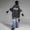 Conjunto de Dança de Rua para Menina Jeans Largo Conjunto de Manga Curta para Menino Crianças Hiphop Performance Dança de Rua Roupas da Moda para Crianças