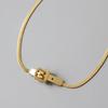 XL253 Ballena Lluvia Joyería Hebilla de Cinturón Cadena de Cuello Hueso de Serpiente gargantilla Acero Titanio Chapado Oro 18K Plata