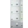 Armário Armário de Aço Inoxidável 304 para Oficina Livre de Poeira, Armário de Armazenamento Trancável com Várias Portas, Armário para Vestiário de Dormitório de Funcionários, Armário de Sapatos, Espessado
