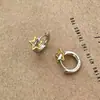 Pendientes de Estrella de Contraste Estilo Coreano para Mujer, Elegantes de Moda, Simples y Versátiles, Gama Alta, Compactos, Pendientes para el Viaje Diario, Pendientes