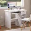 Mesa de Computador Desktop Casa Quarto com Gaveta Impressora Pequena Simples Escritório Mesa de Estudo para Uma Pessoa Tamanho Pequeno Mesa de Computador