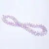 Contas de Cristal de Vidro Coloridas em Formato de Folha com Furos Horizontais, Contas Soltas para Pulseiras Artesanais DIY, Materiais para Miçangas, Atacado Fabricante de Pulseiras