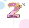 Números Calientes de Venta Transfronteriza 0-9 Adornos para Pastel de Cumpleaños para la Fiesta de Cumpleaños de Niños Decoración de Mesa de Postres