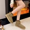 Procesamiento Personalizado de Nuevas Botas de Nieve para Mujer 2026 con Forro Polar Añadido, Engrosadas para Abrigo, Suela Gruesa, Antideslizantes, Piel y Piel Integradas, Comercio Exterior Transfronterizo