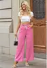 Pantalones vaqueros anchos de mujer de venta cruzada en Amazon, los más vendidos en Europa y América, con cintura alta elástica, pantalones de campana, pantalones sueltos Y2K para mujer