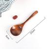 Cuchara de madera estilo japonés mango largo cuchara de madera cuchara sopera cuchara hogar sopa ramen cuchara de madera pequeña mango largo alto valor de color venta al por mayor
