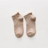 Calcetines nuevos de primavera para mujer, calcetines tobilleros de encaje de hilo oscuro de estilo japonés, calcetines cortos de algodón de doble aguja para mujer, venta al por mayor