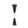 Pincel de Maquiagem Preto e Branco com Duas Pontas Mais Vendido no Exterior, Pincel de Blush Multifuncional Portátil, Pincel para Base em Pó, Pincel para Contorno, Ferramenta de Beleza