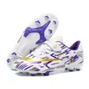 Zapatos de fútbol infantiles transfronterizos para niños y niñas con cierres de velcro, tacos TF, tacos largos, zapatos de entrenamiento para estudiantes y jóvenes, zapatos de clavos para competición