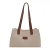 Tecido Composto Outono e Inverno Novo Estilo 2025 Moda Tendência Casual Grande Capacidade Feminina Estilo Preguiçoso Bolsa Tote Bolsa de Ombro