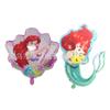 Nuevo globo de película de aluminio con temática oceánica de sirena, decoración para fiesta de cumpleaños de niña, bola de papel de aluminio con forma de concha