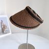 Sombrero de Paja con Escamas de Pescado Hountop para Mujer Sombrero de Sol de Verano Sombrero de Sol con Raya de Contraste Transpirable Sombrero con Banda para el Cabello