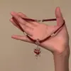 [Lenguaje de las Flores Showa] Collar de Camelia Estilo Francés Dulce Gargantilla de Perlas de Imitación Doble Capa Nuevo Estilo Otoño e Invierno