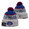 2026 Nuevo Gorro de Punto con Pompón de Color Mixto al por Mayor, Gorro de Lana de Equipo de Rugby, Jacquard de Doble Cara, Estilo Retro Artístico