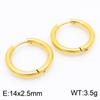 Brincos Redondos Banhados a Ouro 18K Transfronteiriços Design Nicho Versátil Aço Inoxidável 304 Brincos de Argola para Homens e Mulheres