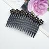 Peine de Pelo con Perlas de Trébol de Cuatro Hojas Mismo Tono Agitar Tarjeta Peine para Flequillo Cabello Roto Peine Artefacto de Peinado Cabeza Sombrero