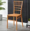Silla de Hotel para Exteriores Silla de Jardín Silla de Bambú Articulado para Bodas Silla de Banquete de Hotel Silla de Hierro para Bodas al Aire Libre Silla con Respaldo