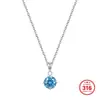 Popular en Europa y América, collar de acero inoxidable 316 con circonita multicolor, superventas en transmisiones en vivo, cadena para la clavícula con colgante de cuatro garras, venta al por mayor transfronteriza
