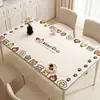 Nuevo Mantel de Mesa de Café de Dibujos Animados 2025, Lujo Ligero y Sensación de Alta Gama, Cuero de Silicona, Mantel Lavable, Impermeable y a Prueba de Aceite, para Comedor en Casa