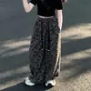 Calça Wide Leg Estampada de Leopardo para Meninas Casual Solta 2026 Moda Estilosa Versátil Estampada Secagem Rápida para Crianças