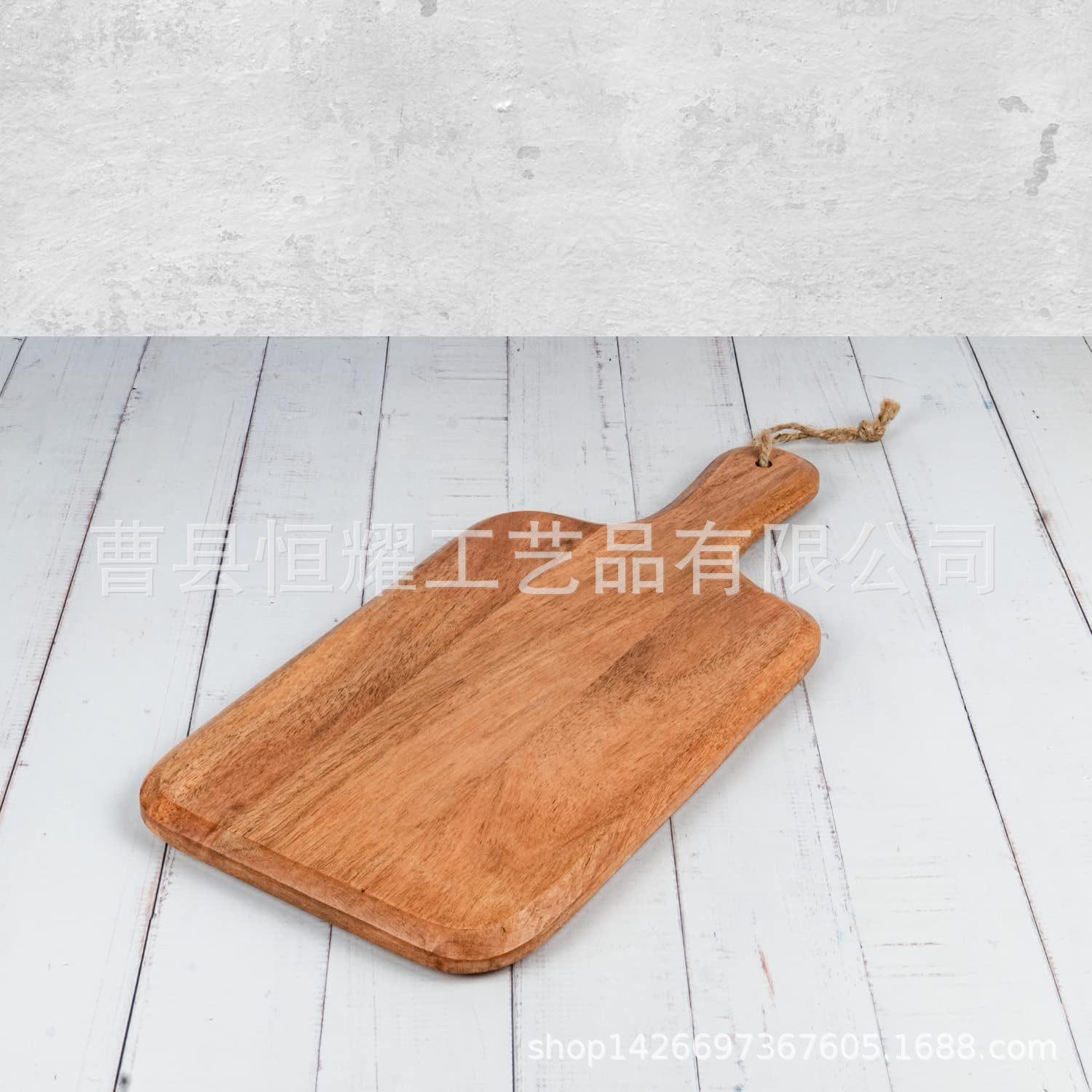 相思木砧板 便携家用牛排面包板案板 带手柄双面辅食板水果托盘