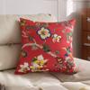 Nueva funda de almohada con estampado de flores y pájaros de estilo chino para sala de estar, sofá, cojín de madera de secuoya, cojín para silla con núcleo extraíble y lavable, estilo chino