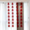 Tira Longa Rosa com Caractere Dupla Felicidade para o Casamento da Noiva, Decoração da Sala de Estar, Arranjo do Quarto de Casamento, Adereços para Fotos da Noiva, Roupão de Manhã, Casamento