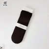 Calcetines para Mujer Otoño Invierno Nuevos Estilo Coreano Color Sólido Raya Vertical Calcetines de Media Pantorrilla Algodón Peinado Puño Suelto Versátil ins de Moda Calcetines Fruncidos