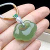 Pingente Cadeado Nuvem de Ágata Natural, Pingente Cadeado da Paz e da Boa Sorte, Pingente de Jade Multicolorido Estilo Chinês Unissex, Atacado em Estoque