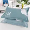 Juego de almohadas individual con funda de almohada desmontable y lavable Juego de almohadas para el cuello para estudiantes y adultos Par