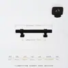 Maçaneta moderna minimalista para porta de guarda-roupa, nova maçaneta de tubo quadrado dourado listrada escovada, maçaneta dourada-preta para porta de gaveta e armário