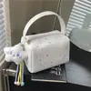 Bolsa de Armazenamento Popular com Design Único de Estrela e Bolinhas, Versátil e Conveniente para Viagem, Bolsa de Higiene Pessoal e Maquiagem de Lona de Grande Capacidade
