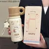 Una Taza, Tres Formas de Beber, Taza de Agua de Acero Inoxidable 316 de Gran Capacidad, Linda, Anticaídas, Portátil, Taza con Doble Popote de Apertura por Resorte