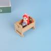 Manualidades Creativas de Madera Casa de Muñecas Educativa para Niños Cama Pequeña Escena Miniatura Mini Adornos Modelo de Muebles de Madera