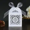 Decoração de janela transfronteiriça papel recortado caixa de doces de casamento, caixa de doces cortada a laser, caixa de embalagem de caixa de presente de chocolate para casamento fábrica
