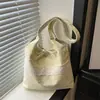 Nova Bolsa Feminina 2026 Estilo Japonês e Coreano Bolsa de Ombro com Laço e Renda Grande Capacidade Alto Valor Bolsa de Lona Estilo Fada Estudante