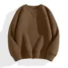 Sudadera Pesada de Cuello Redondo para Hombres y Mujeres Primavera y Otoño Nueva Camiseta de Color Puro para Hombre 2025 Chaqueta Casual Americana Tops de Pareja