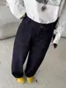 Jeans em formato de pera, estiloso, de bolso duplo, perna curva para mulheres, nova coleção outono 2026, perna reta, caimento solto, calça longa de perna larga