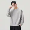 Suéter de Tricô Masculino Anyang Gola Henry Falso Duas Peças 370g Peso Pesado Outono/Inverno 2026 Novo Top Casual Solto