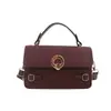Comercio Exterior Estilo Coreano Hebilla Moda Tendencia Bolso Pequeño Cuadrado 2026 Nuevo Bloqueo de Color Solapa Estilo Callejero Bolso de Hombro Único para Mujer